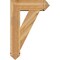 Ekena Millwork Traditional Arts and Crafts Rough Sawn Bracket w/ Offset Brace, Western Red Cedar, 8"W x 24"D x 36"H BKT0806X24X36TRA03RWR - alternate 2
